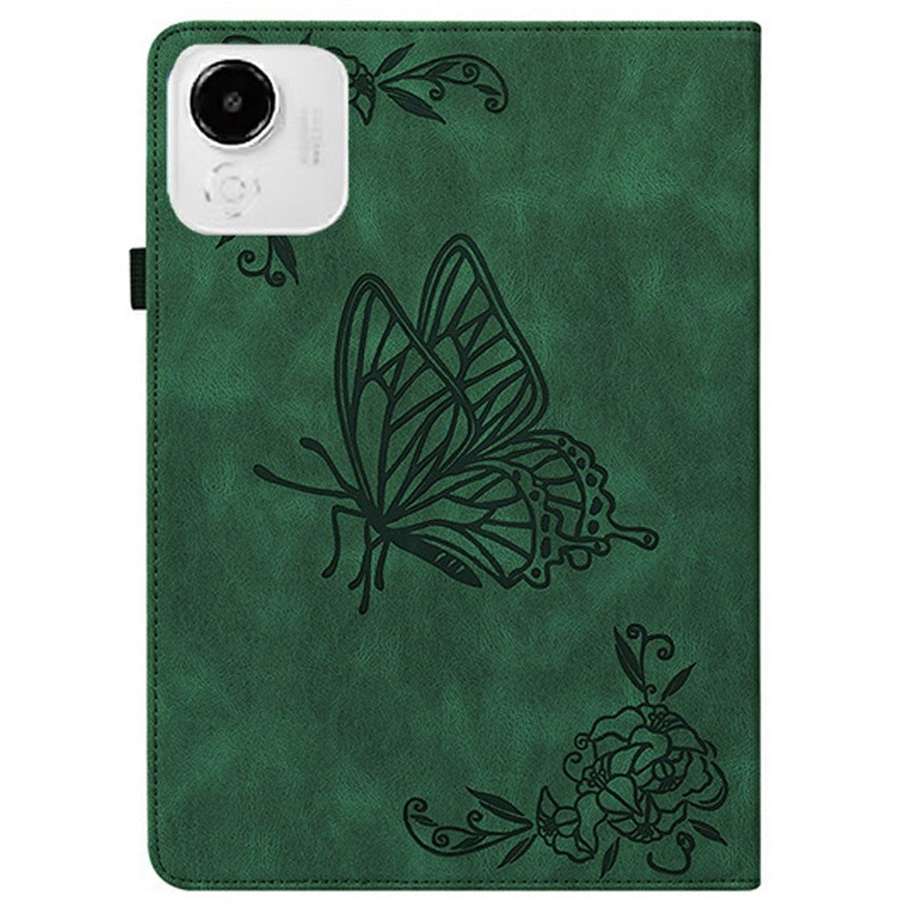 Til Honor Pad X9a Etui Sommerfugl Blomst Tryk PU Læder Tablet Cover med Kortlommer