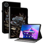 Läderfodral för Lenovo Tab TB311FU med mönster och stativ, surfplatta och kortplatser