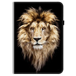 Til Samsung Galaxy Tab S10 FE+ Etui i læder med mønstertryk og standerfunktion samt kortlommer
