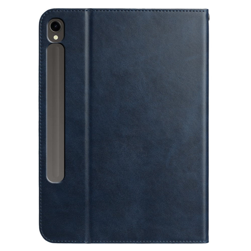 Stand Case for Samsung Galaxy Tab S10 FE / S9 / S9 FE Auto Wake / Sleep PU Leather Tablet Cover with Wallet / Hand Strap