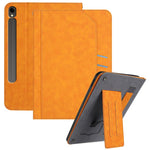 Stand Case for Samsung Galaxy Tab S10 FE / S9 / S9 FE Auto Wake / Sleep PU Leather Tablet Cover with Wallet / Hand Strap