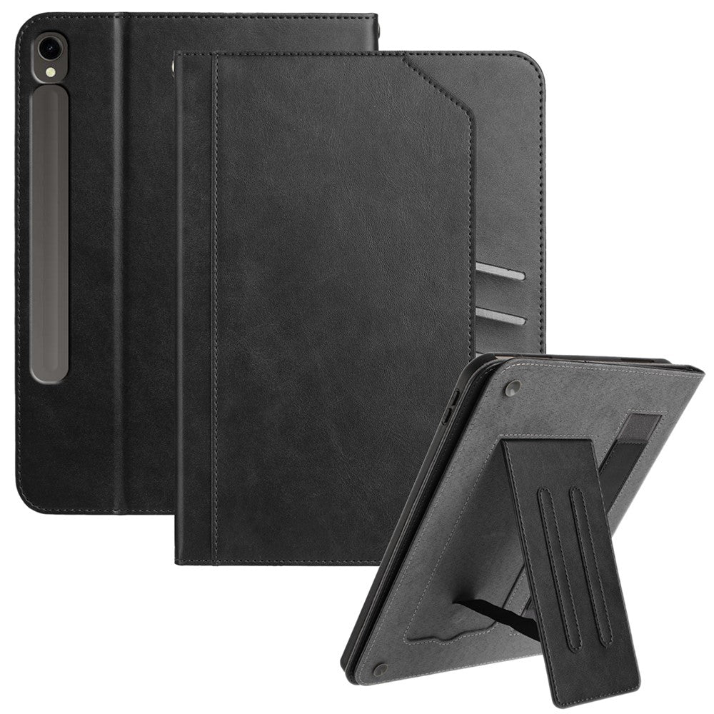 Stand Case for Samsung Galaxy Tab S10 FE / S9 / S9 FE Auto Wake / Sleep PU Leather Tablet Cover with Wallet / Hand Strap