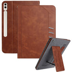 Stativetui til Samsung Galaxy Tab S10+ / S9+ / S9 FE+ Auto Wake / Sleep PU-læder Tabletcover med Pung / Håndrem