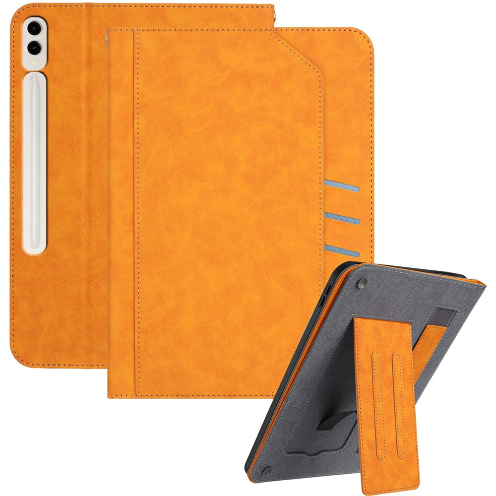 Stativetui til Samsung Galaxy Tab S10+ / S9+ / S9 FE+ Auto Wake / Sleep PU-læder Tabletcover med Pung / Håndrem