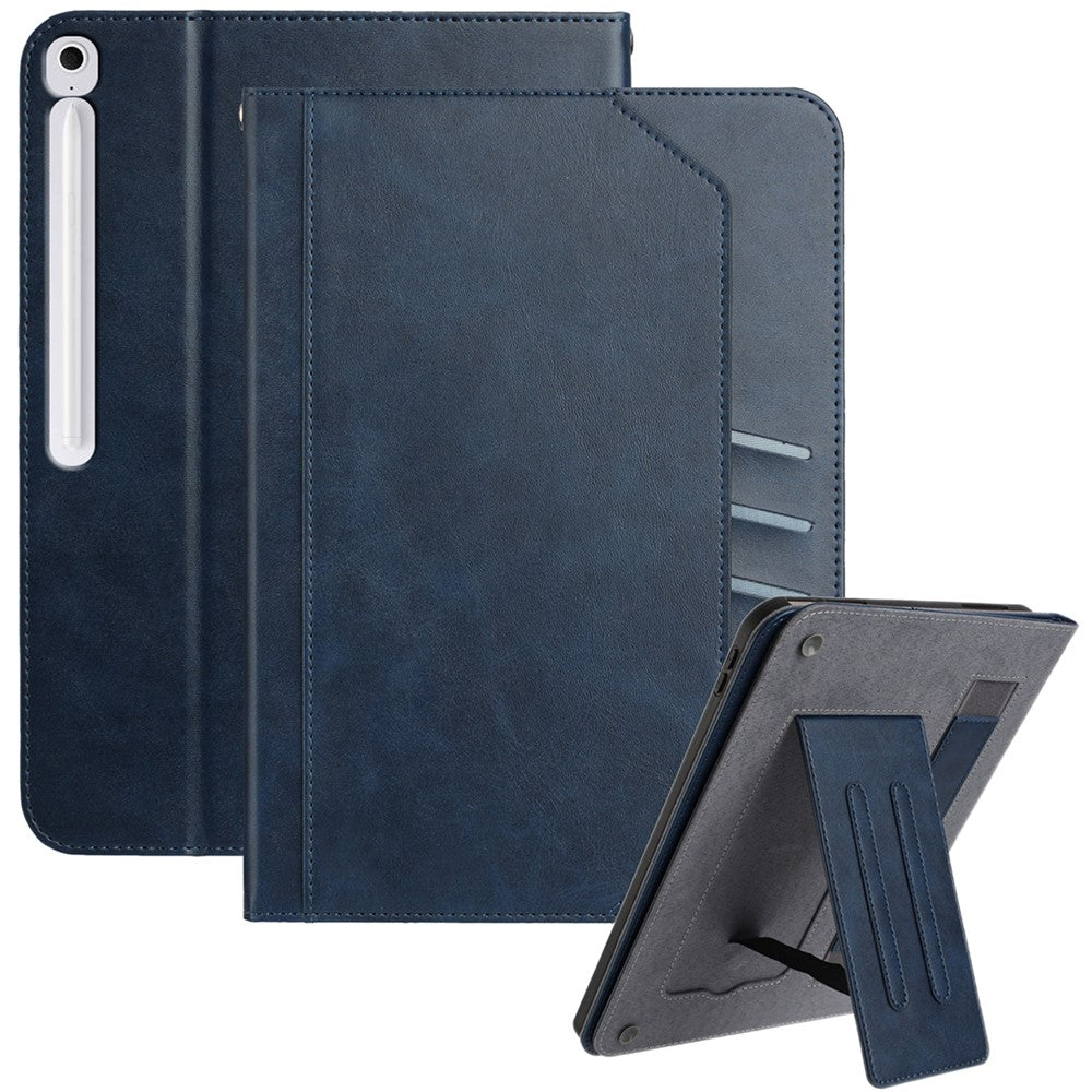 For Samsung Galaxy Tab S10 FE+ Stand Case Auto Wake / Sleep PU Leather Tablet Cover with Wallet / Hand Strap