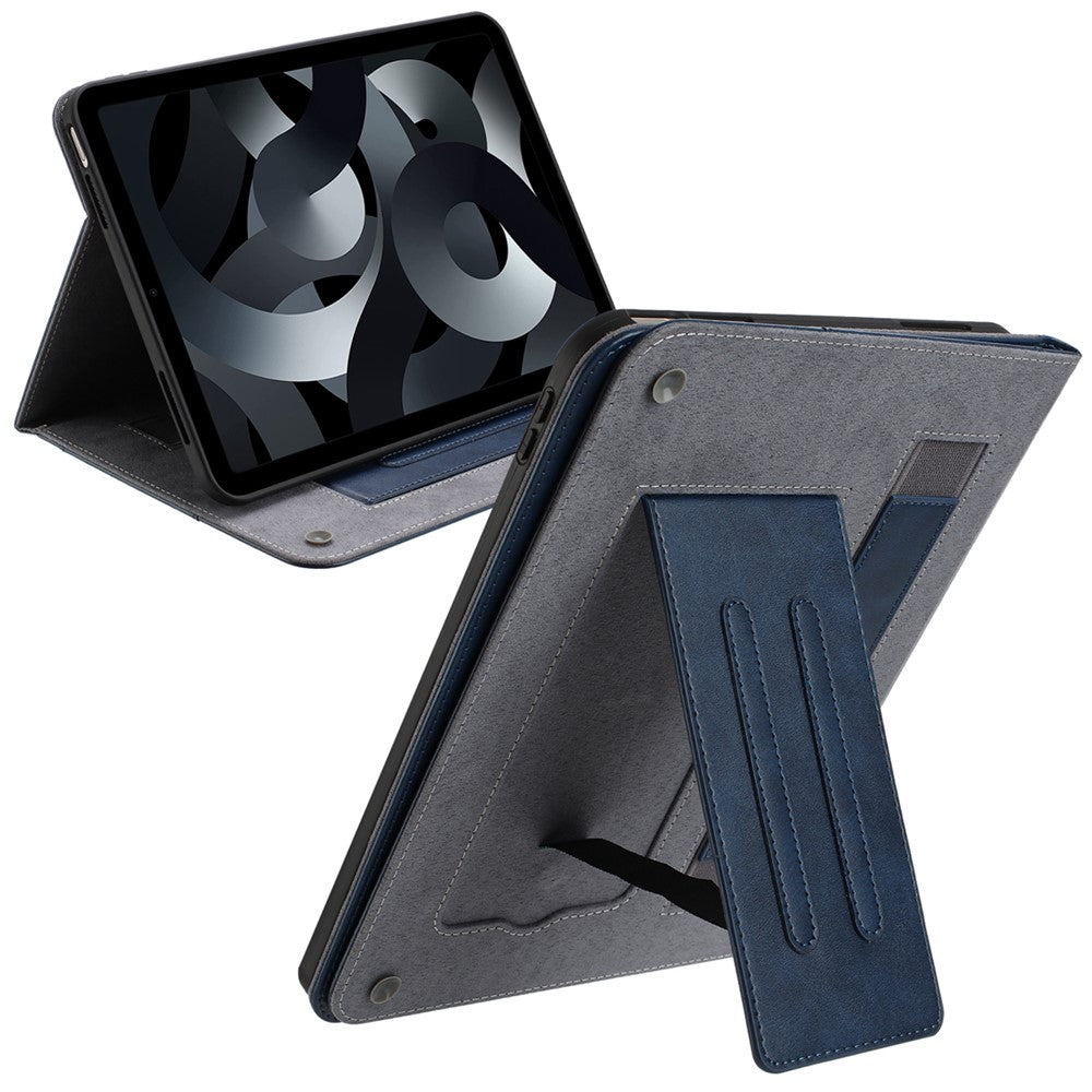 For Samsung Galaxy Tab S10 FE+ Stand Case Auto Wake / Sleep PU Leather Tablet Cover with Wallet / Hand Strap