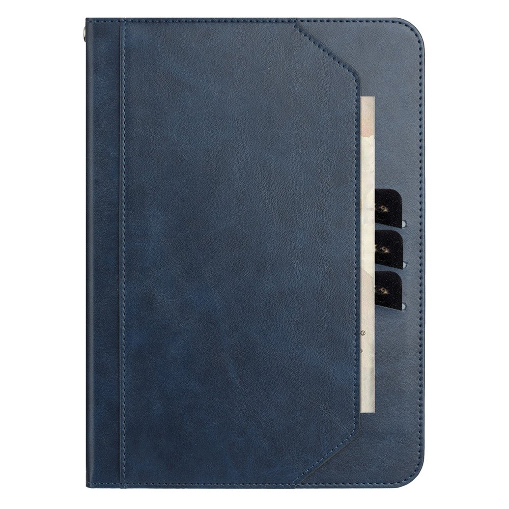 For Samsung Galaxy Tab S10 FE+ Stand Case Auto Wake / Sleep PU Leather Tablet Cover with Wallet / Hand Strap
