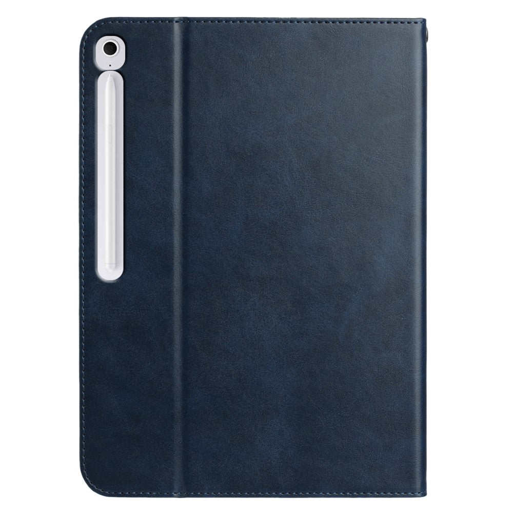 For Samsung Galaxy Tab S10 FE+ Stand Case Auto Wake / Sleep PU Leather Tablet Cover with Wallet / Hand Strap