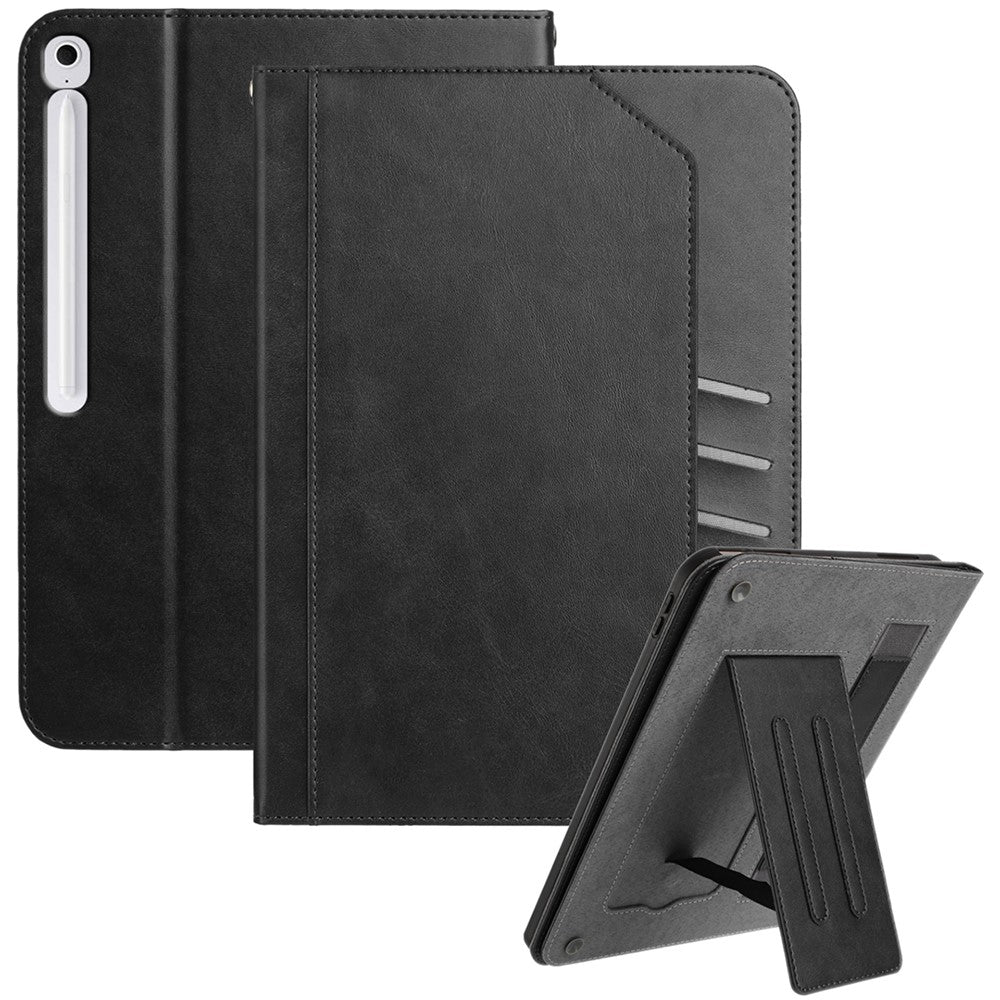 For Samsung Galaxy Tab S10 FE+ Stand Case Auto Wake / Sleep PU Leather Tablet Cover with Wallet / Hand Strap