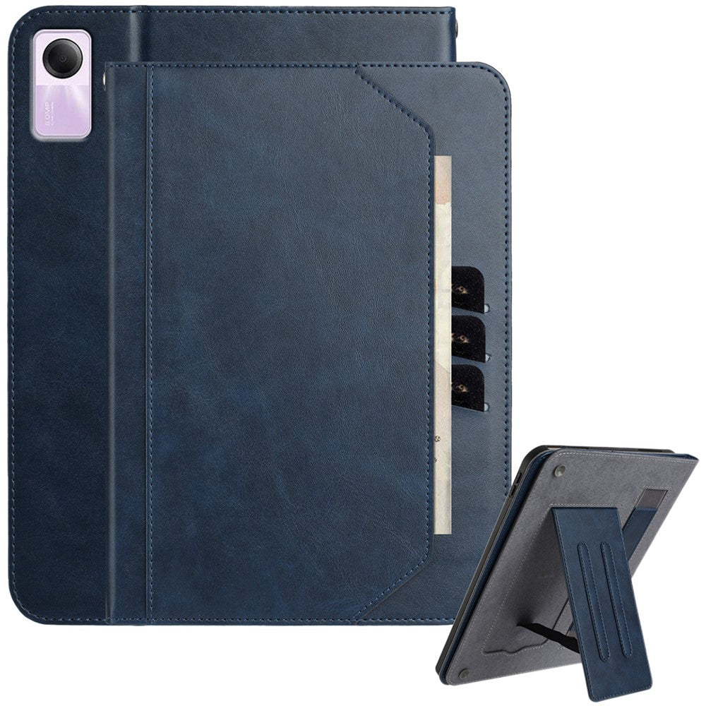 For Xiaomi Redmi Pad SE Stand Case Auto Wake / Sleep PU Leather Tablet Cover with Wallet / Hand Strap