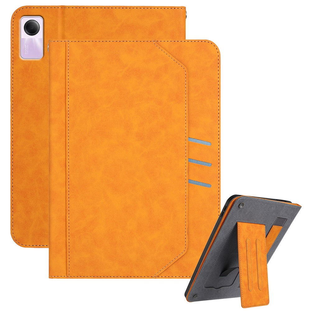 For Xiaomi Redmi Pad SE Stand Case Auto Wake / Sleep PU Leather Tablet Cover with Wallet / Hand Strap