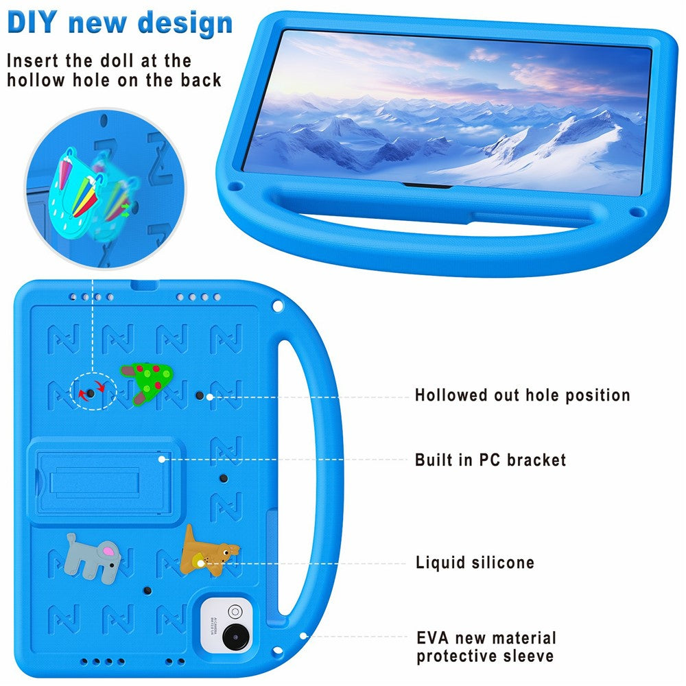 Til Honor Pad X10 Pro / Pad X9a / Pad X9 Pro Støttefod Cover Tegneserie Design Anti-Fald EVA+PC Tablet Cover med Rem til Børn