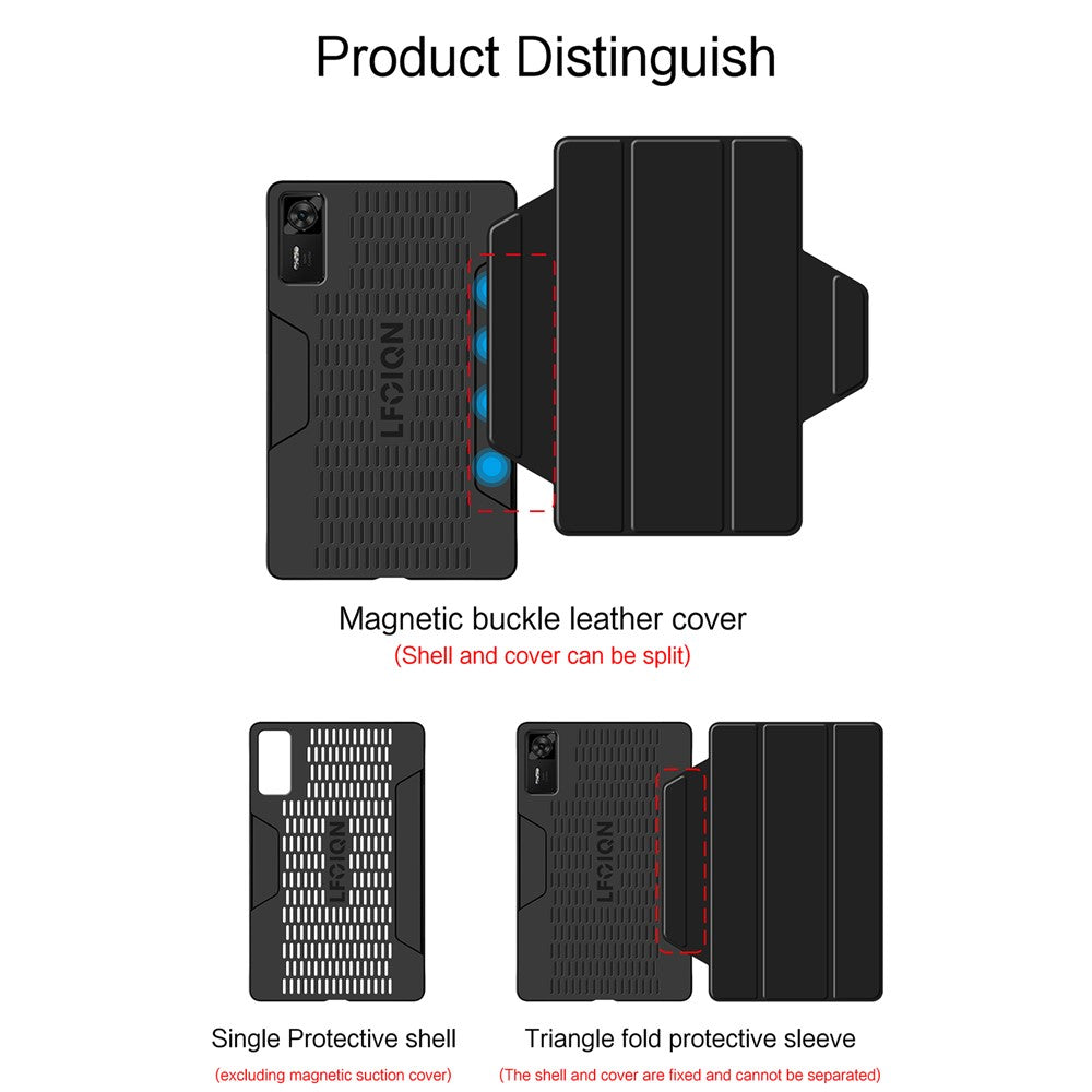 For Lenovo Legion Y700 (2025) Case Stand PU Leather Magnetic Detachable Tablet Cover