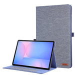 For Samsung Galaxy Tab S10 FE+ Leather Case Card Holder Cloth Texture Tablet Stand Cover