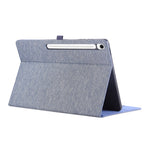 For Samsung Galaxy Tab S10 FE+ Leather Case Card Holder Cloth Texture Tablet Stand Cover