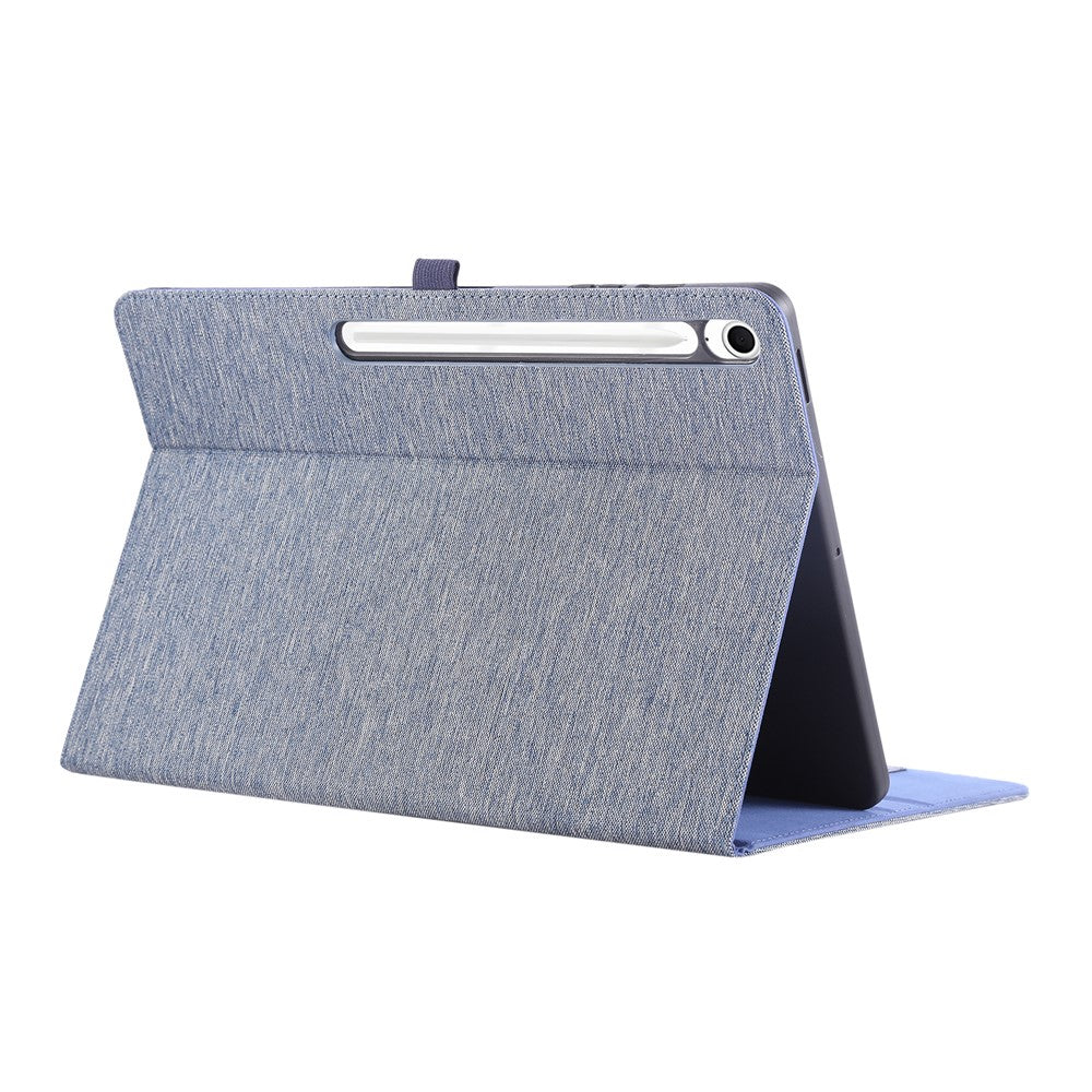 For Samsung Galaxy Tab S10 FE+ Leather Case Card Holder Cloth Texture Tablet Stand Cover