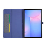For Samsung Galaxy Tab S10 FE+ Leather Case Card Holder Cloth Texture Tablet Stand Cover