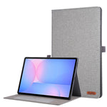 For Samsung Galaxy Tab S10 FE+ Leather Case Card Holder Cloth Texture Tablet Stand Cover