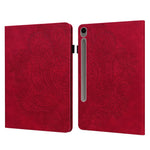 Til Samsung Galaxy Tab S10 FE+ Cover med påfugleblomstermønster, kortholder, læder tablet-cover