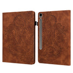 Til Samsung Galaxy Tab S10 FE+ Cover med påfugleblomstermønster, kortholder, læder tablet-cover
