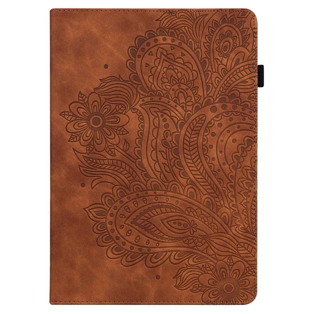 Tablet Case For Samsung Galaxy Tab S10+  /  S9 FE+  /  S9+  /  S8+  /  S7+  /  S7 FE Peacock Flower Pattern Card Holder Leather Cover