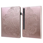 Tablet Case For Samsung Galaxy Tab S10+  /  S9 FE+  /  S9+  /  S8+  /  S7+  /  S7 FE Peacock Flower Pattern Card Holder Leather Cover