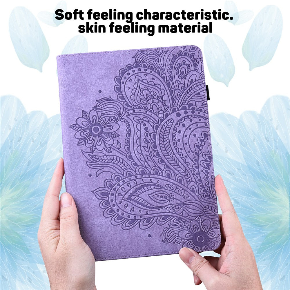 Tablet Case For Xiaomi Redmi Pad Pro 5G  /  Pad Pro  /  Poco Pad 4G Peacock Flower Pattern Card Holder Leather Cover