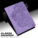 Tablet Case For Xiaomi Redmi Pad Pro 5G  /  Pad Pro  /  Poco Pad 4G Peacock Flower Pattern Card Holder Leather Cover