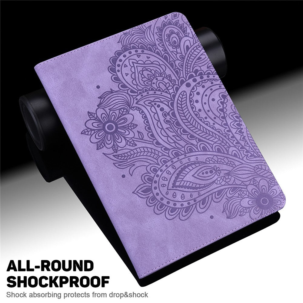 Tablet Case For Xiaomi Redmi Pad Pro 5G  /  Pad Pro  /  Poco Pad 4G Peacock Flower Pattern Card Holder Leather Cover