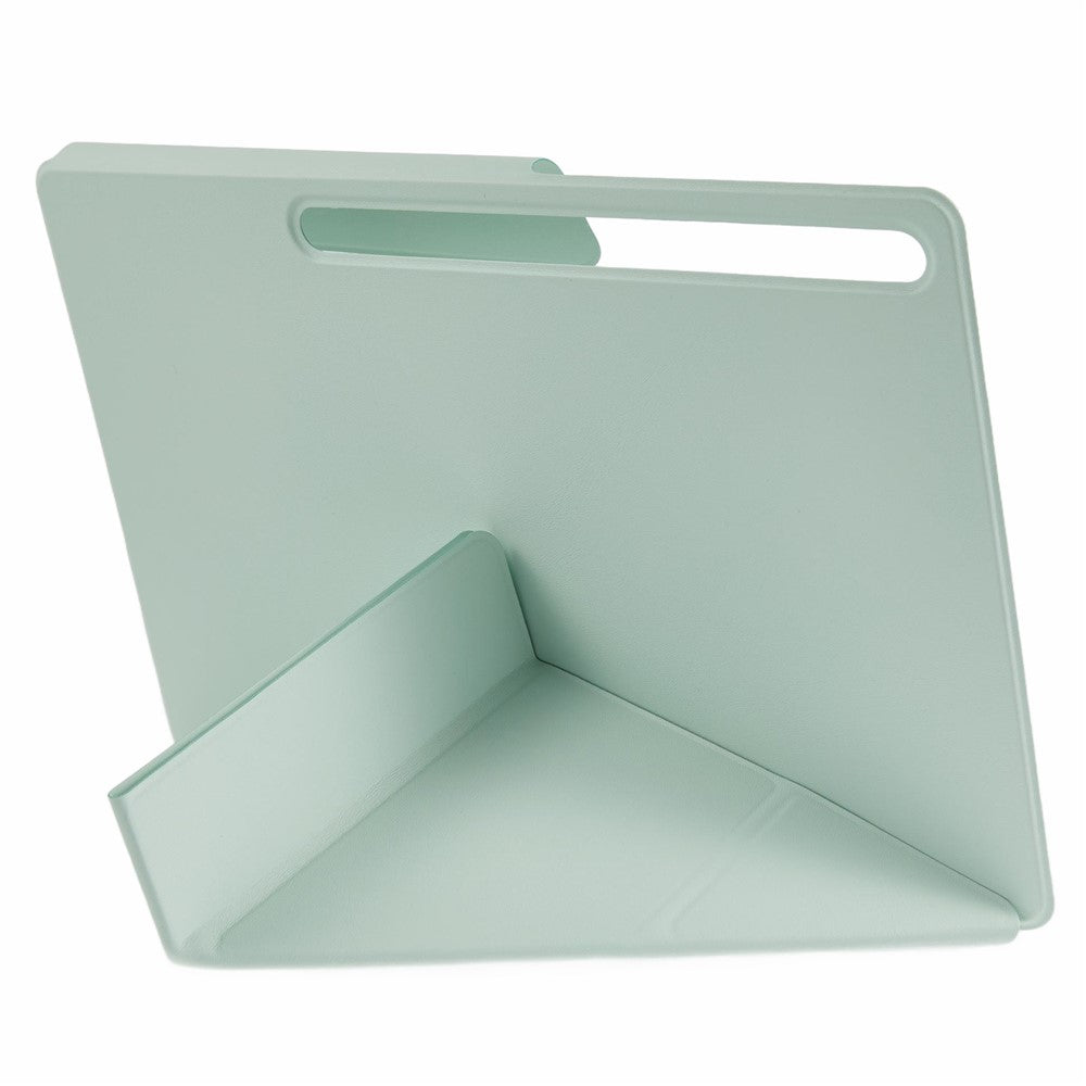 For Samsung Galaxy Tab S10 FE+ Case PC + PU Leather Origami Stand Magnetic Tablet Cover