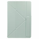 For Samsung Galaxy Tab S10 FE+ Case PC + PU Leather Origami Stand Magnetic Tablet Cover