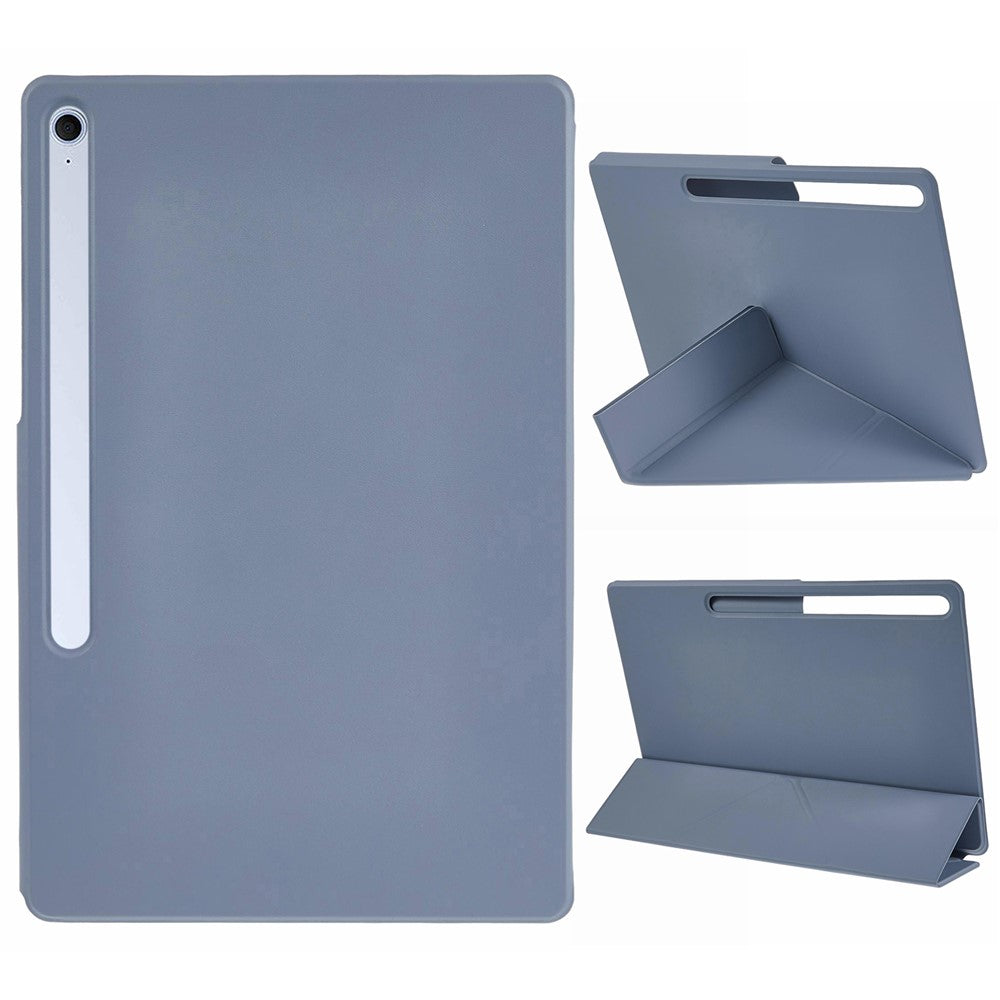 For Samsung Galaxy Tab S10 FE+ Case PC + PU Leather Origami Stand Magnetic Tablet Cover