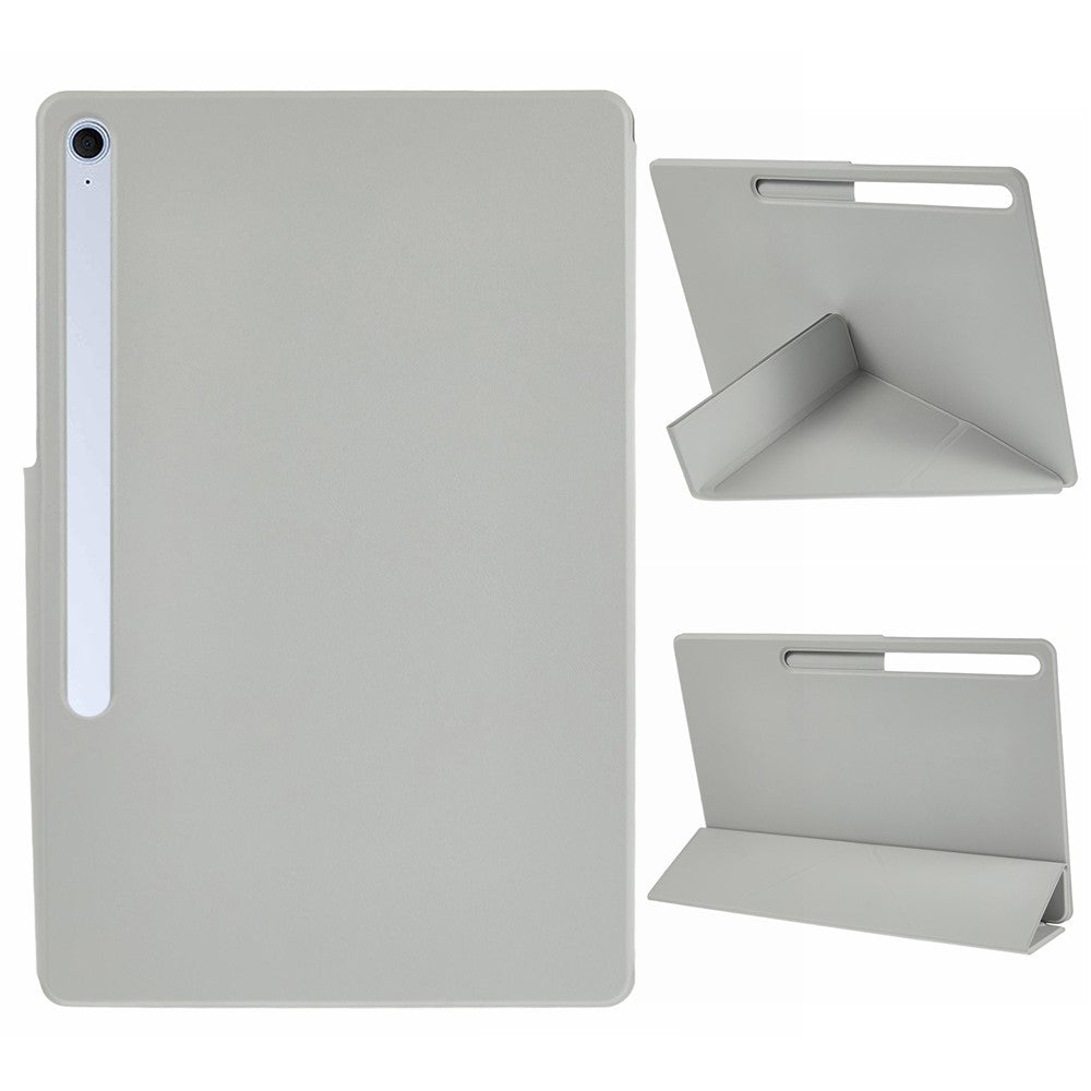 For Samsung Galaxy Tab S10 FE+ Case PC + PU Leather Origami Stand Magnetic Tablet Cover