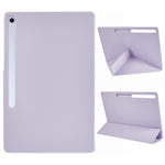 For Samsung Galaxy Tab S10 FE+ Case PC + PU Leather Origami Stand Magnetic Tablet Cover