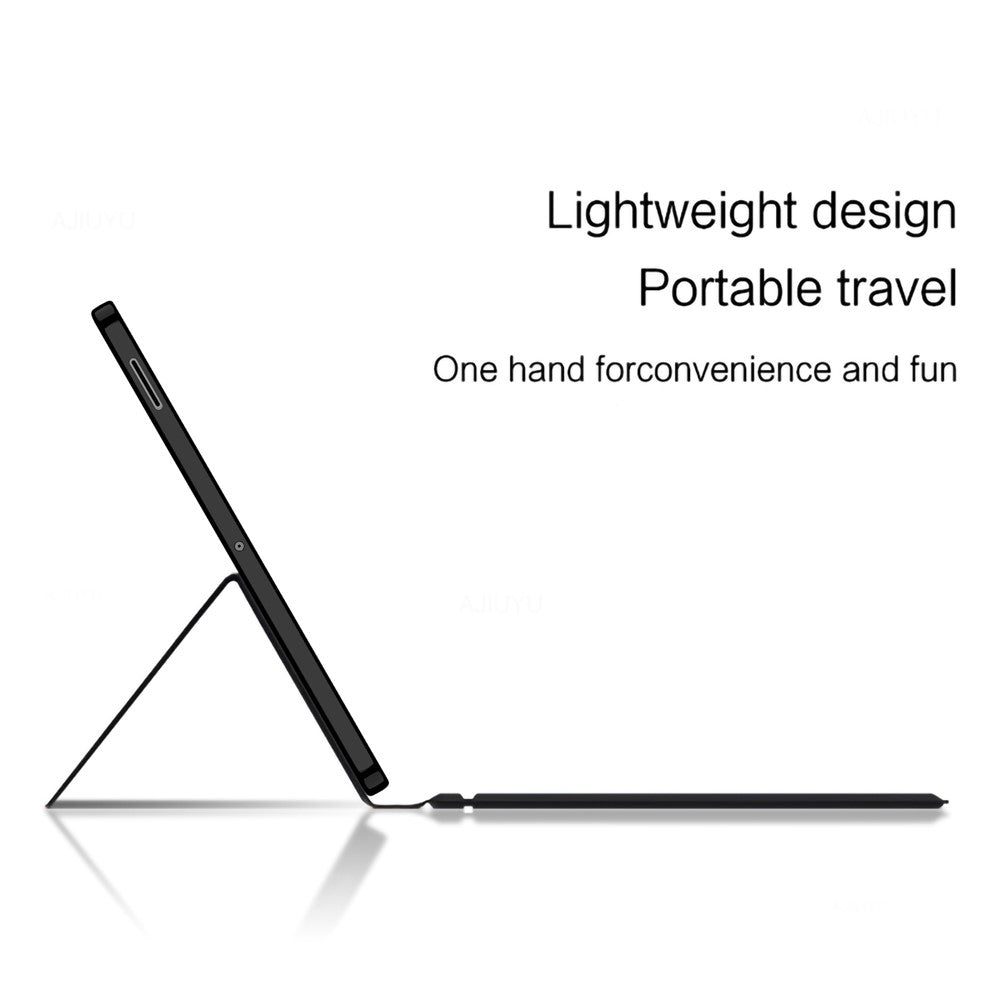 Til Samsung Galaxy Tab S10 FE+ læderetui + touchpad Bluetooth-kompatibelt tastatur (uden baggrundsbelysning)