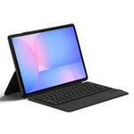 Til Samsung Galaxy Tab S10 FE+ læderetui + touchpad Bluetooth-kompatibelt tastatur (uden baggrundsbelysning)