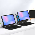 Til Samsung Galaxy Tab S10 FE / S10 Lite / S9 / S8 / S7 FE Flydende Magnetisk Bluetooth-kompatibelt Tastatur (koreansk) + Læder Tablet Cover