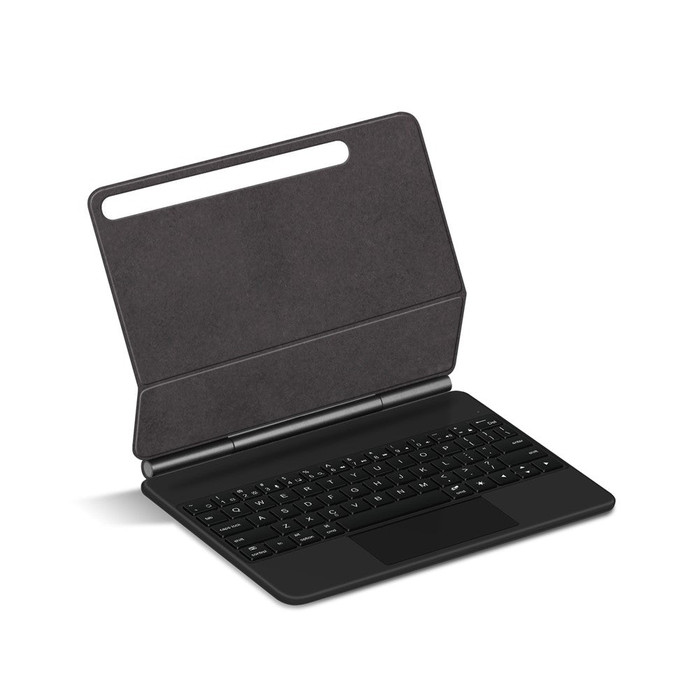 Til Samsung Galaxy Tab S10 FE / S10 Lite / S9 / S8 / S7 FE Magnetisk Flydende Bluetooth-kompatibelt Tastatur (Engelsk) + Tabletcover i Læder