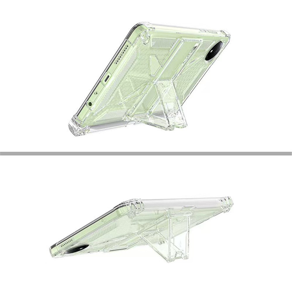 For Xiaomi Redmi Pad SE 4G 8.7 inch Clear Case Kickstand Shockproof TPU + PC Tablet Cover with Pen Slot