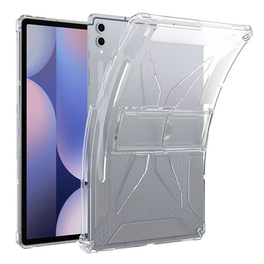 For Samsung Galaxy Tab S10+ / S9+ Clear Case Kickstand Shockproof TPU + PC Tablet Cover with Pen Slot