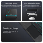 For vivo Pad5 Pro Leather Case + Bluetooth-Compatible Keyboard with Backlight Trackpad