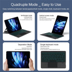 For vivo Pad5 Pro Leather Case + Bluetooth-Compatible Keyboard with Backlight Trackpad