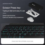 For vivo Pad5 Pro Leather Case + Bluetooth-Compatible Keyboard with Backlight Trackpad