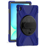 Til Samsung Galaxy Tab S10 FE+ SM-X620 / SM-X626B etui Roterbar støttefod PC+silikone håndrem tabletcover