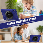 Til Samsung Galaxy Tab S10 FE+ SM-X620 / SM-X626B etui Roterbar støttefod PC+silikone håndrem tabletcover
