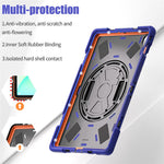 Til Samsung Galaxy Tab S10 FE+ SM-X620 / SM-X626B etui Roterbar støttefod PC+silikone håndrem tabletcover