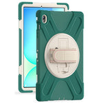 Til Samsung Galaxy Tab S10 FE+ SM-X620 / SM-X626B etui Roterbar støttefod PC+silikone håndrem tabletcover