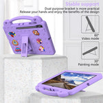 Til Samsung Galaxy Tab S10 FE+ Cover Børne Tegneserie Mønstre Håndgreb Kickstand Tablet EVA Cover