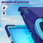 Tabletcover til Samsung Galaxy Tab S10 FE+ SM-X620 / SM-X626B TPU + PC + silikonecover støttefod håndtag greb