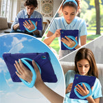 Tabletcover til Samsung Galaxy Tab S10 FE+ SM-X620 / SM-X626B TPU + PC + silikonecover støttefod håndtag greb